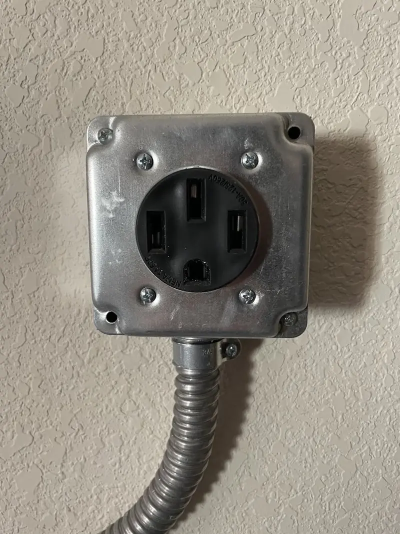 NEMA 14-50 outlet installed for Smart Home Electrical in Spring Hill